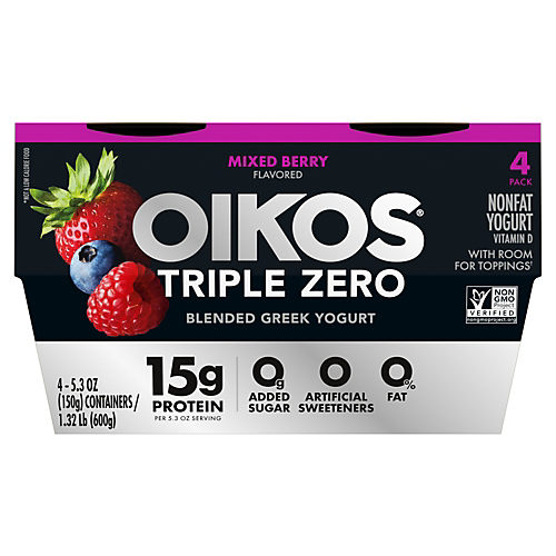 yogur natural sin lactosa 0%, pk-4