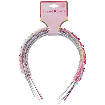 Trend Zone Assorted Glitter Motif Hair Headbands