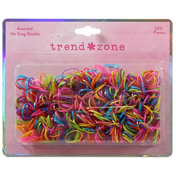 Trend Zone Bright No Snag Polyband Hair Elastics Multicolor