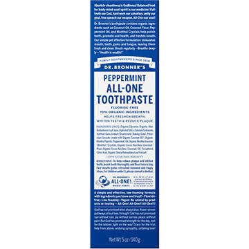 Dr. Bronner's All-One Toothpaste - Peppermint