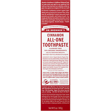 Dr. Bronner's All-One Toothpaste - Cinnamon