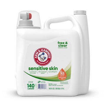 Arm & Hammer Free & Clear HE Liquid Laundry Detergent, 140 Loads