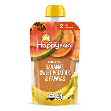 Happy Baby Clearly Crafted Stage 2 Bananas Sweet Potatoes & Papaya