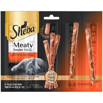 Sheba Meaty Tender Sticks Soft Cat Treats - Chicken