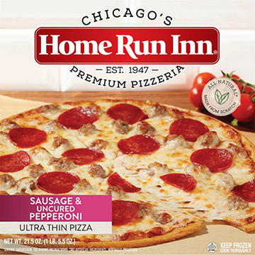 Home Run Inn Ultra Thin Crust Frozen Pizza - Sausage & Uncured Pepperoni