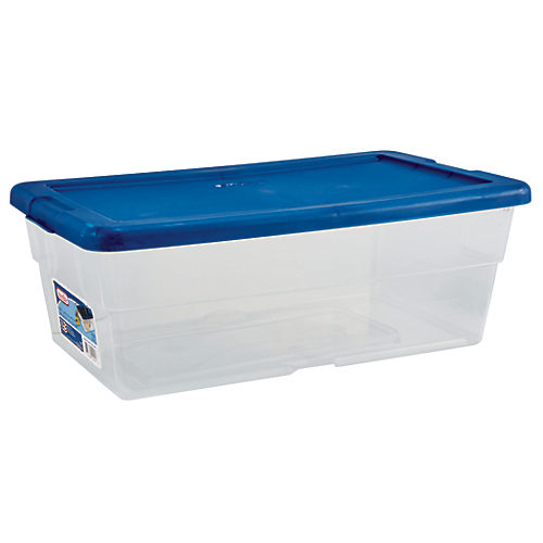 Sterilite Storage Tote with Lid - Cement Gray - Shop Storage Bins at H-E-B