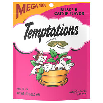 Temptations Classic Crunchy and Soft Cat Treats - Blissful Catnip Flavor