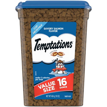Temptations Classic Crunchy and Soft Cat Treats - Savory Salmon Flavor