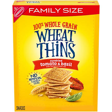 Wheat Thins Sundried Tomato & Basil Whole Grain Wheat Crackers Family Size