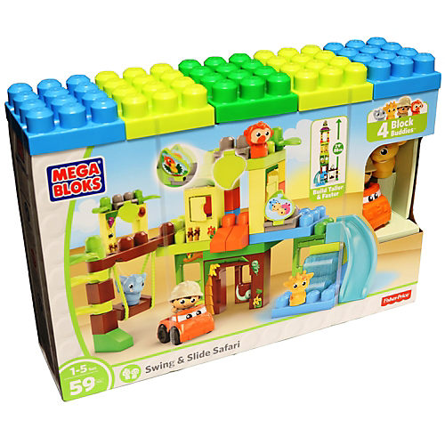 Mega bloks swing and cheap slide safari