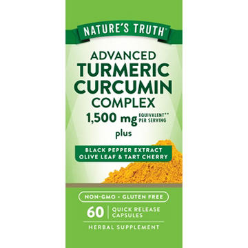 Nature's Truth Advanced Turmeric Curcumin Complex 1500mg Quick-Release Capsules