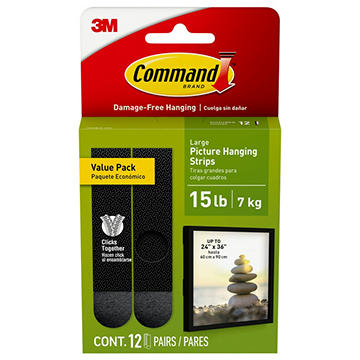 Command Large Picture Hang Strips - Black