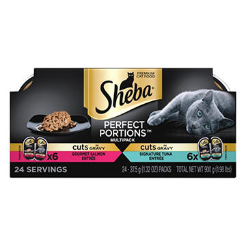 Sheba Perfect Portions Wet Cat Food Cuts in Gravy Twin-Pack Trays