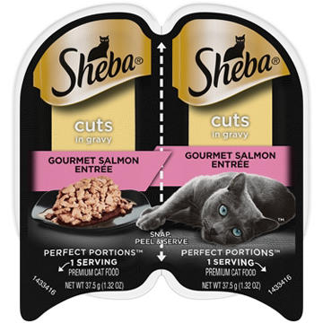 Sheba Perfect Portions Cat Food Cuts With Sustainable Salmon Twin-Pack Trays