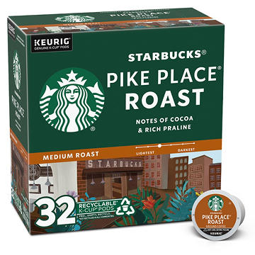 Starbucks Pike Place Medium Roast Single Serve Coffee K Cups