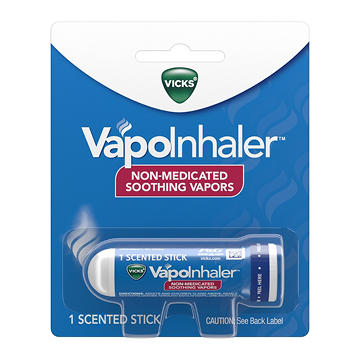 Vicks VapoInhaler, On-the-Go Portable Nasal Inhaler, Non-Medicated, Menthol Scent