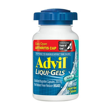 Advil Liqui-Gels Pain Reliever and Fever Reducer, Ibuprofen 200mg for Pain Relief, Easy Open Arthritis Cap