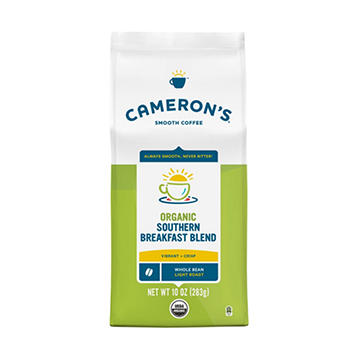 Cameron's Organic Southern Breakfast Blend Light Roast Whole Bean Coffee