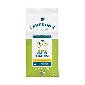 Cameron's Organic Whole Bean Lone Star French Roast Dark Roast