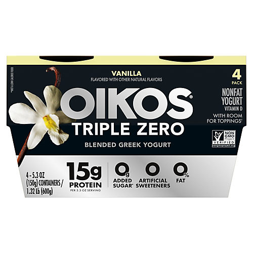 Dannon Oikos Triple Zero Cherry Greek Yogurt, 5.3 Oz.