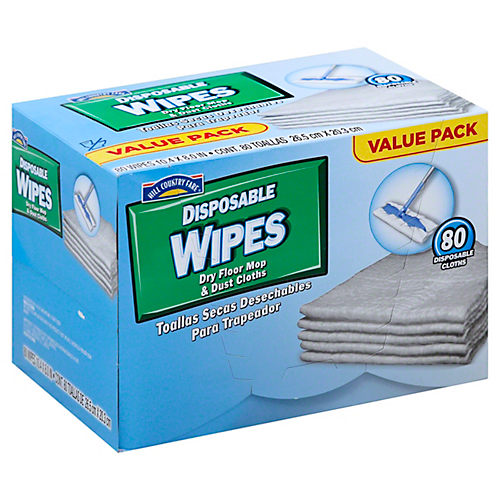 Hill Country Fare Dry Floor Mop & Dust Cloths Disposable Wipes - Shop  Brooms & Dust Mops at H-E-B