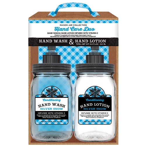 Mason Jar Collection Hand Care Duo - Silver Snow - Shop Bath