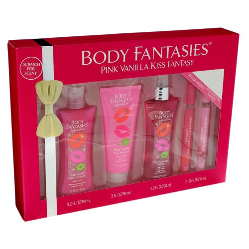 Body Fantasies Pink Vanilla Kiss Gift Set, 5 PC - Shop Bath & skin