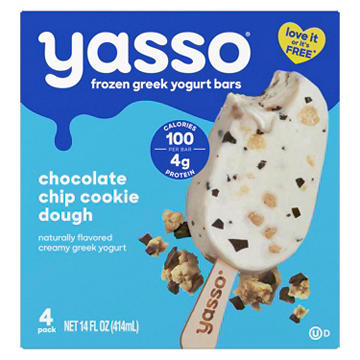 Yasso Chocolate Chip Cookie Dough Frozen Greek Yogurt Bars