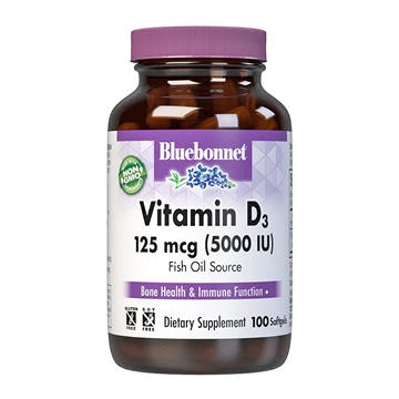 Bluebonnet Vitamin D3 5000 IU SoftGels