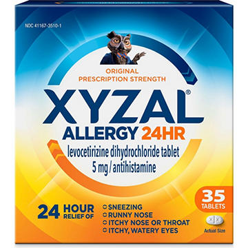 Xyzal 24 Hour Allergy Relief Prescription Strength Antihistamine Tablets