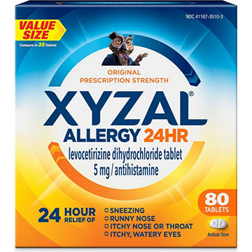 Xyzal 24 Hour Allergy Relief Prescription Strength Antihistamine Tablets