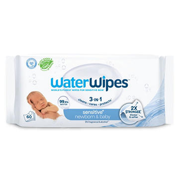 WaterWipes Sensitive+ Newborn & Baby Wipes, 99.9% Water - Unscented