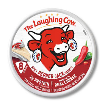 The Laughing Cow Spreadable Cheese Wedges - Creamy Spicy Pepper Jack, 8ct