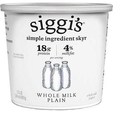 Siggi's 4% Strained Whole Milk Skyr Yogurt - Plain