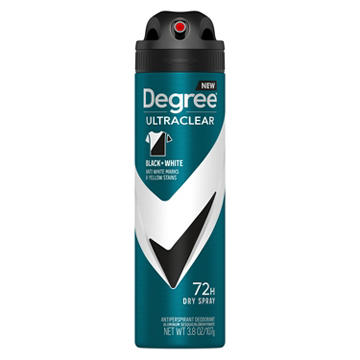 Degree Men 72 Hr UltraClear Antiperspirant Deodorant Dry Spray - Black+White