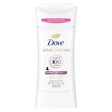 Dove Antiperspirant Deodorant Stick Clear Finish