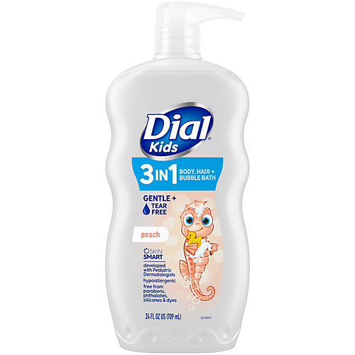 Dial Kids 3-in-1 Body+Hair+Bubble Bath, Lavender, 32 fl oz, Purple