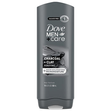 Dove Men+Care Men+Care Purifying Body and Face Wash - Charcoal & Clay