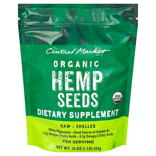 Central Market Organic Raw Shelled Hemp Seeds, 16 oz