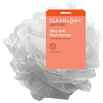 Cleanlogic Silky-Soft Mesh Loofah Bath Sponge