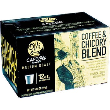 CAFE Olé by H-E-B Medium Roast Coffee & Chicory Blend Coffee Single Serve Cups