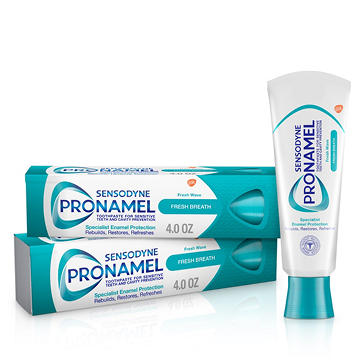 Sensodyne Pronamel Fresh Breath Enamel Toothpaste for Sensitive Teeth and Cavity Protection, Fresh Wave
