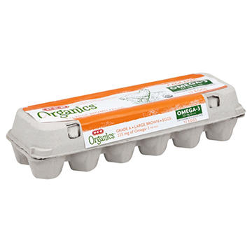 H-E-B Organics Grade A Omega-3 Cage-Free Large Brown Eggs