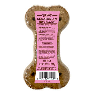 Heritage Ranch by H-E-B Jumbo Dog Biscuit - Strawberry Mint Flavor