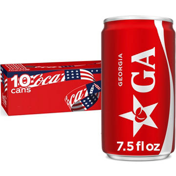 Coca-Cola Soda Soft Drink Fridge Pack 10 pk Mini Cans