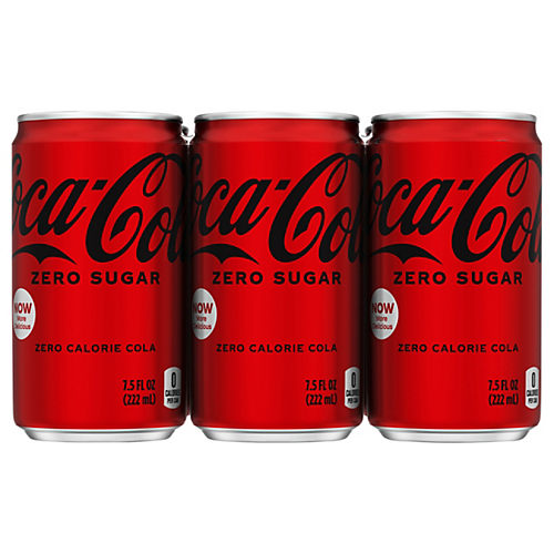 Coca-Cola Zero Sugar Coke 7.5 oz Cans - Shop Soda at H-E-B