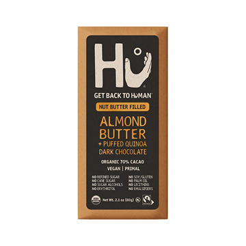 Hu Organic Almond Butter + Puffed Quinoa Dark Chocolate Bar