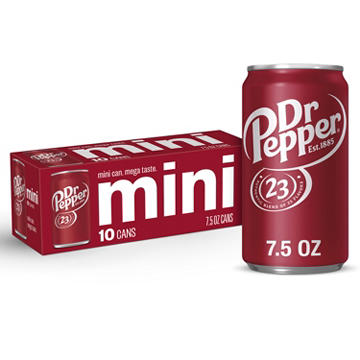 Dr Pepper Soda 10 pk Mini Cans
