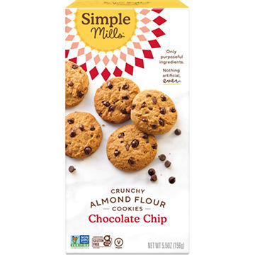 Simple Mills Crunchy Almond Flour Chocolate Chip Cookies
