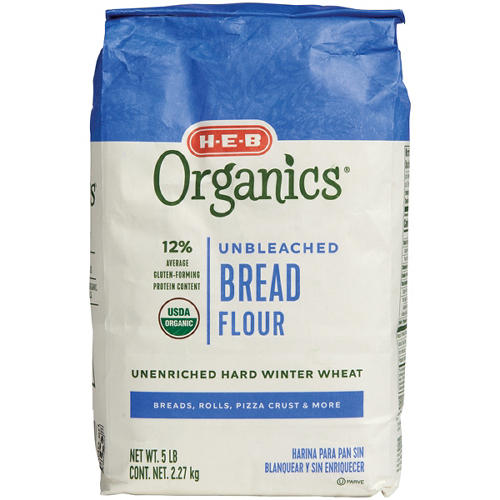 H-E-B Organics Unbleached Bread Flour, 5 lbs